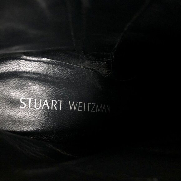 Wow! Stuart Weitzman Black Suede Ankle Boots - Picture 7 of 10